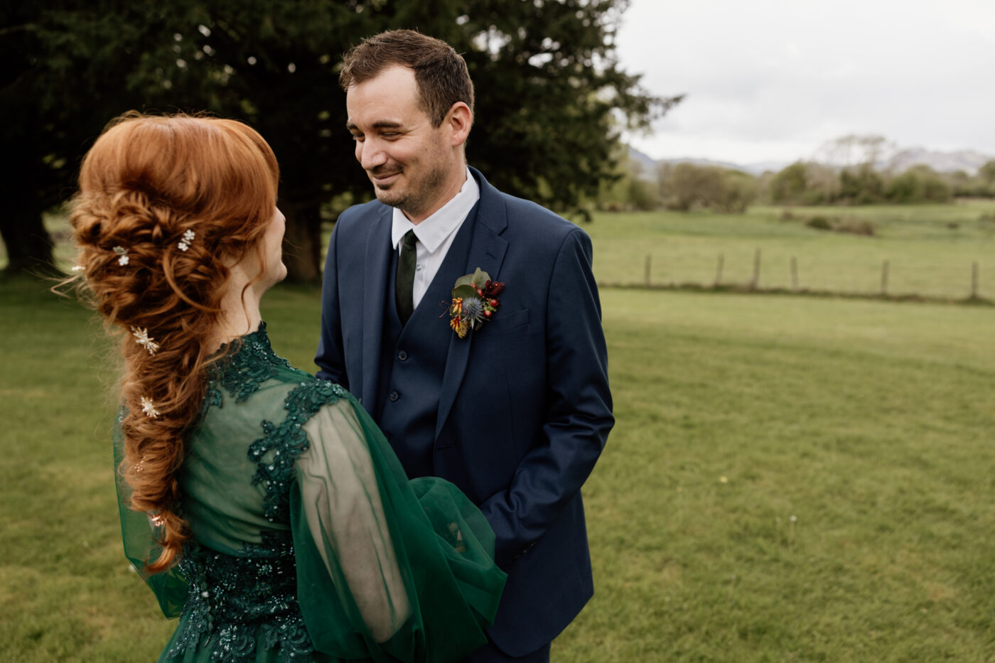 Sample Ireland elopement package with bouquet, celebrant, and photography