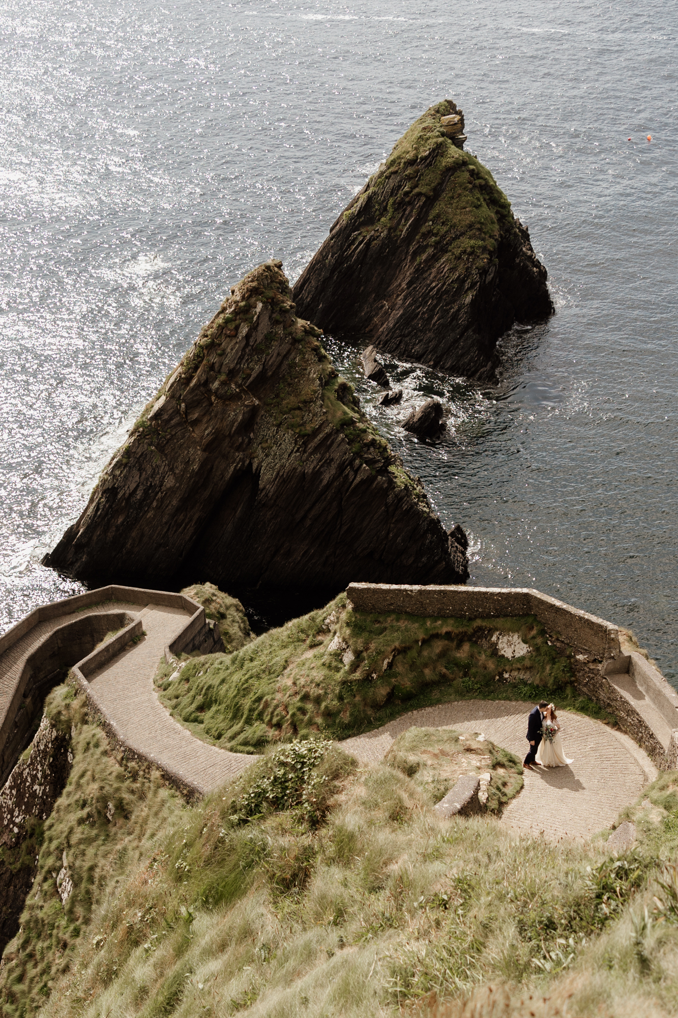 Jill and Bob’s Dunquin Pier Elopement - Cliffside Vows in Dingle 56 01 106