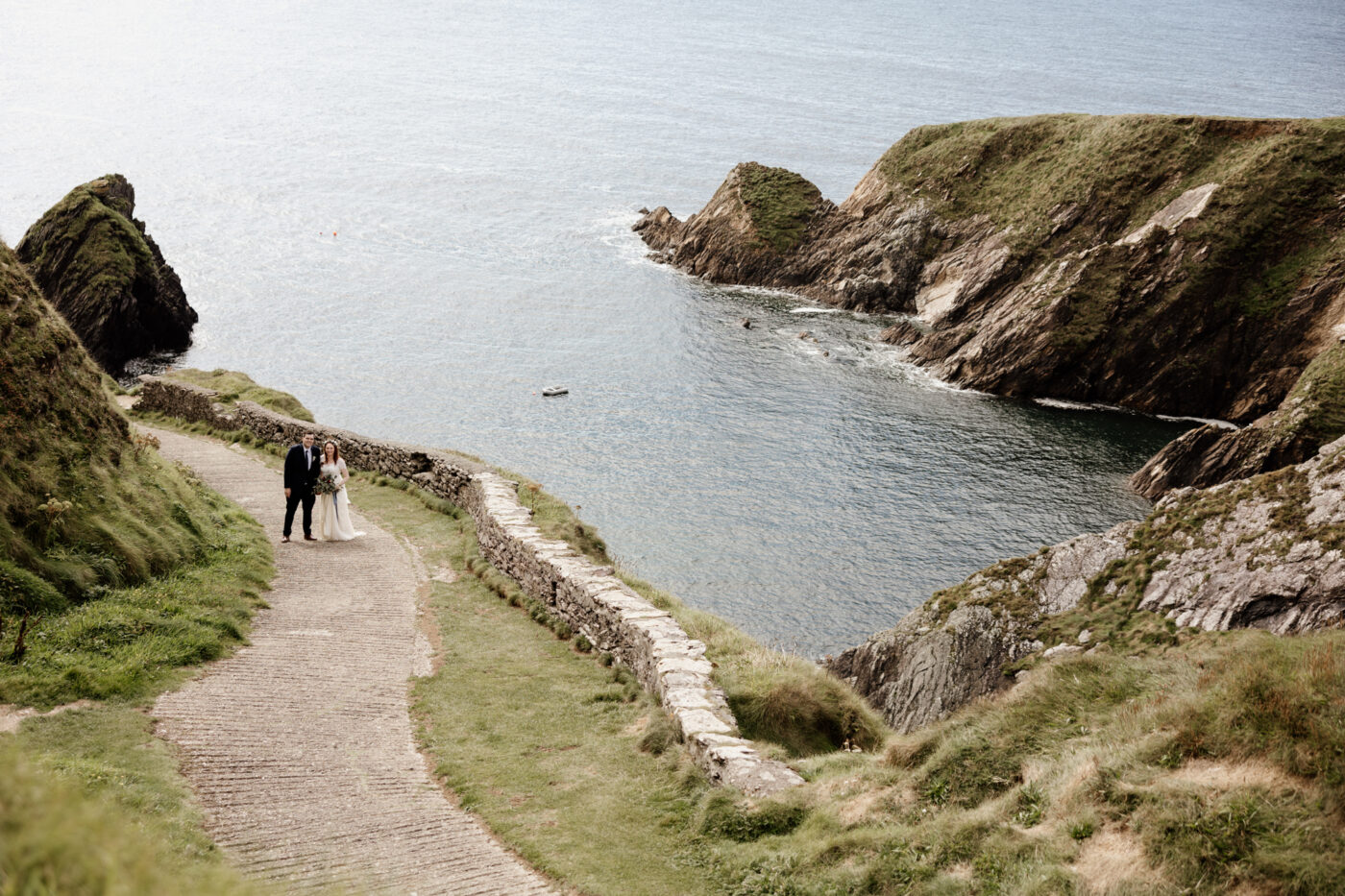Jill and Bob’s Dunquin Pier Elopement - Cliffside Vows in Dingle 57 01 107