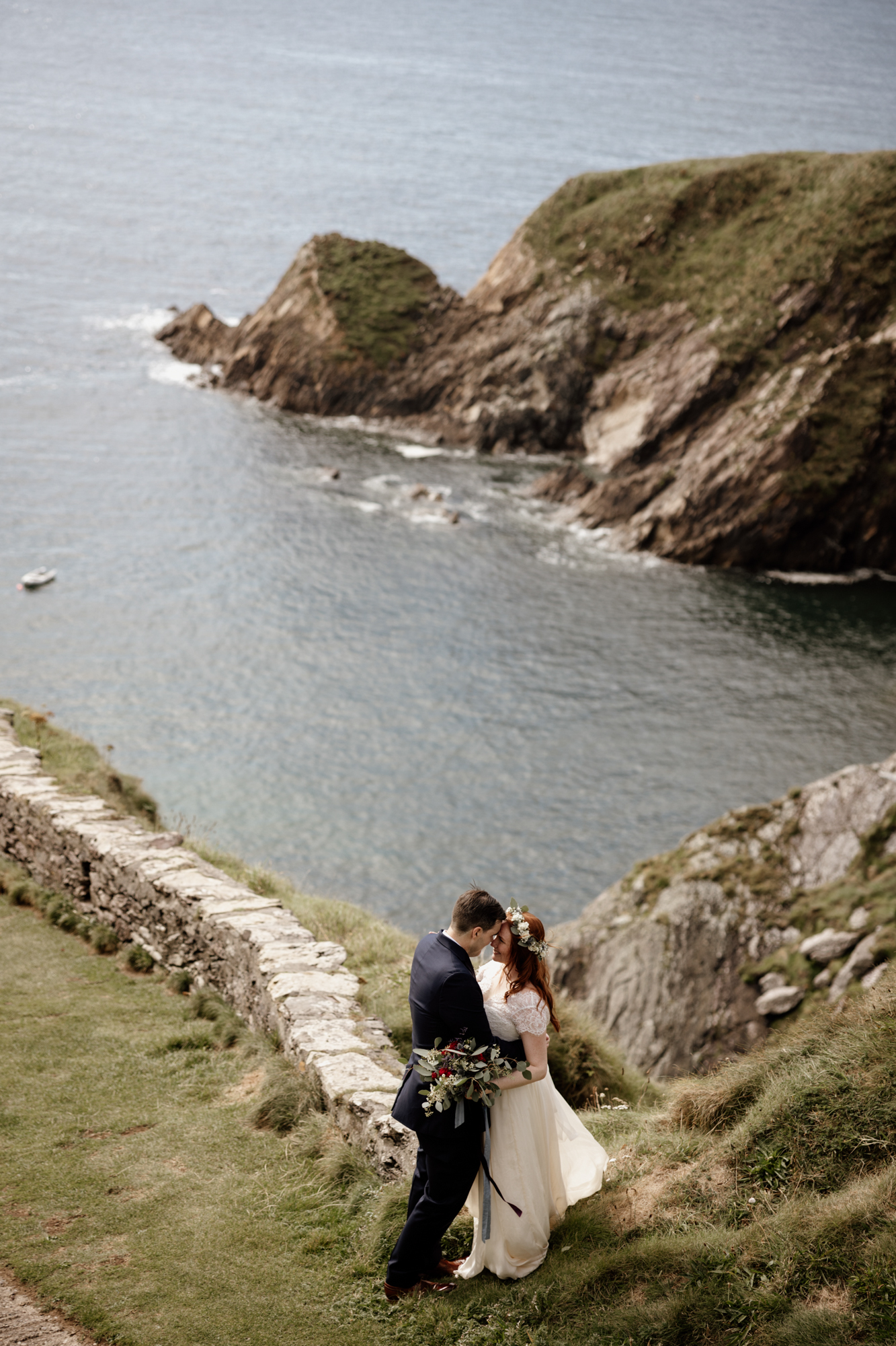 Jill and Bob’s Dunquin Pier Elopement - Cliffside Vows in Dingle 58 01 112