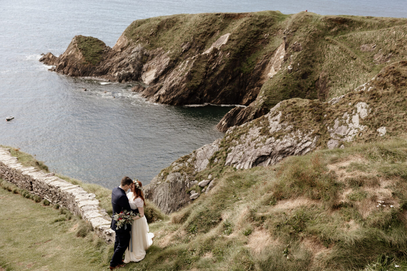 Jill and Bob’s Dunquin Pier Elopement - Cliffside Vows in Dingle 60 01 114 1