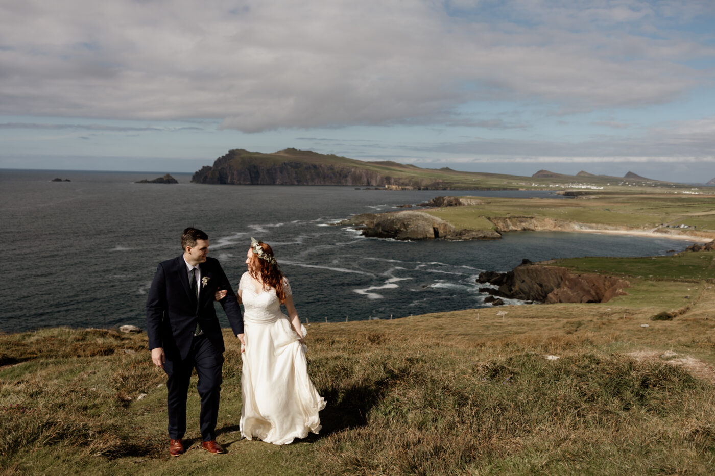 Jill and Bob’s Dunquin Pier Elopement - Cliffside Vows in Dingle 62 01 119