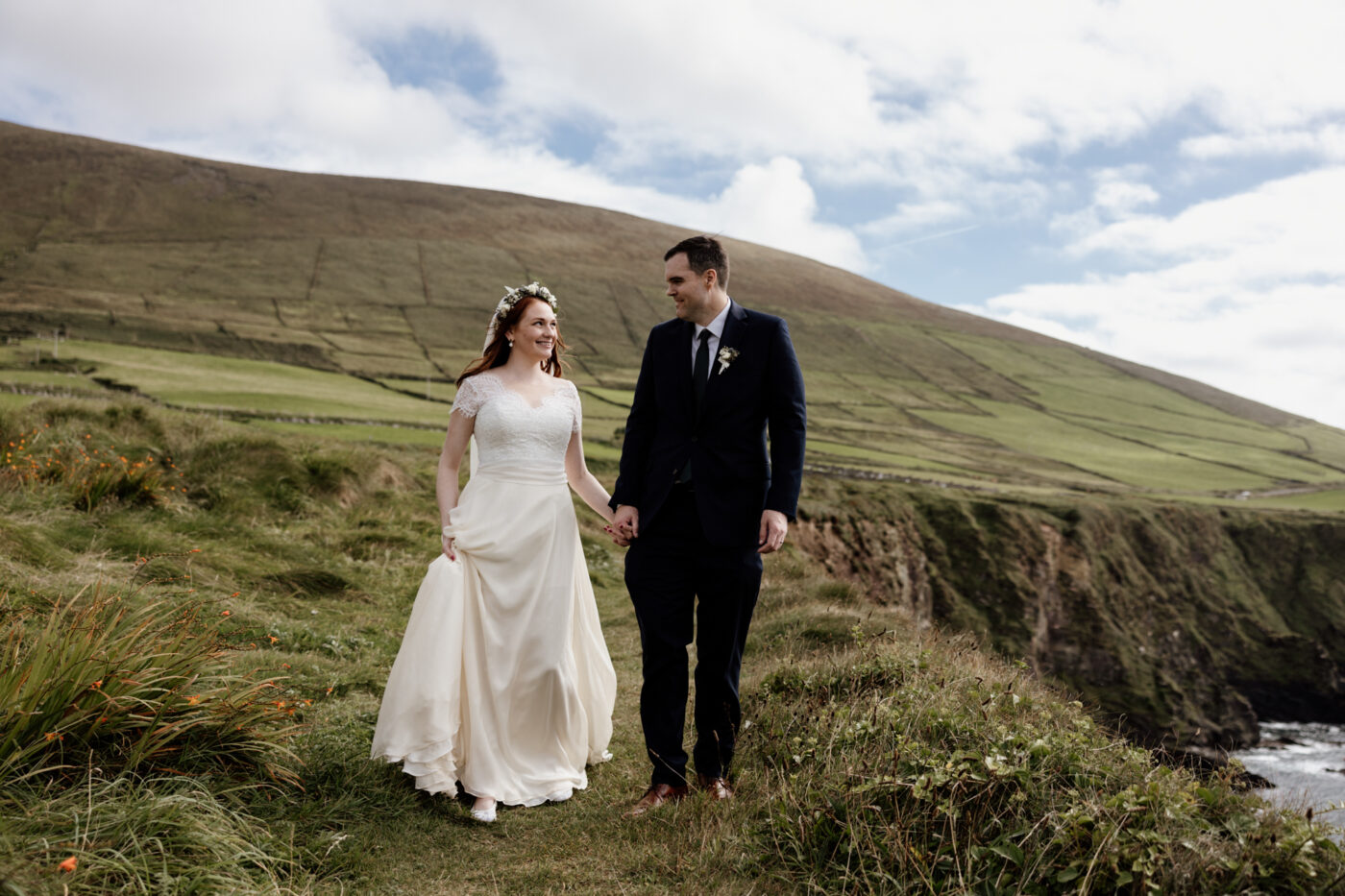 Jill and Bob’s Dunquin Pier Elopement - Cliffside Vows in Dingle 33 01 57