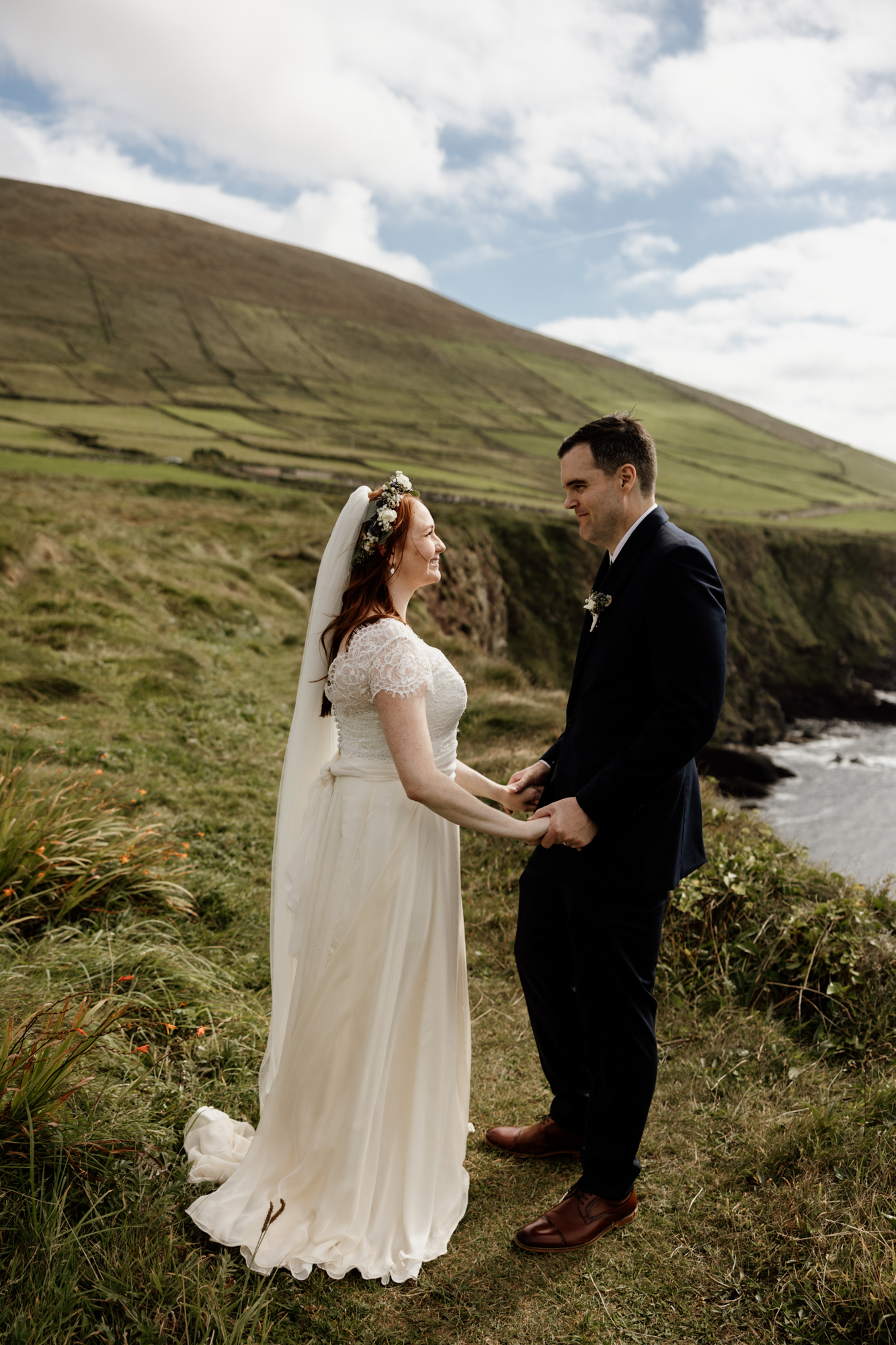 Jill and Bob’s Dunquin Pier Elopement - Cliffside Vows in Dingle 35 01 58