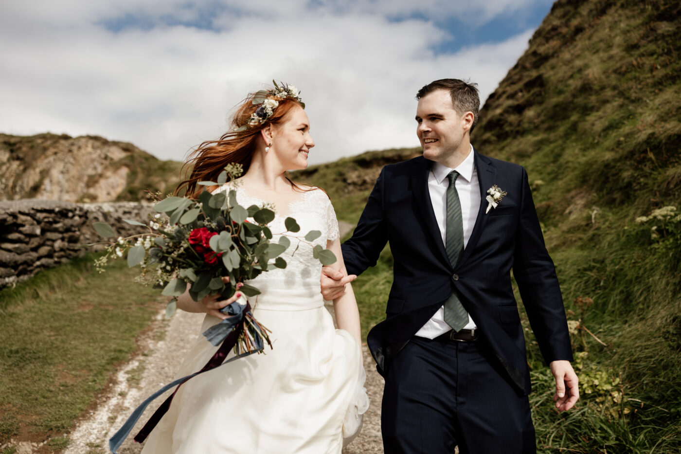 Jill and Bob’s Dunquin Pier Elopement - Cliffside Vows in Dingle 40 01 65