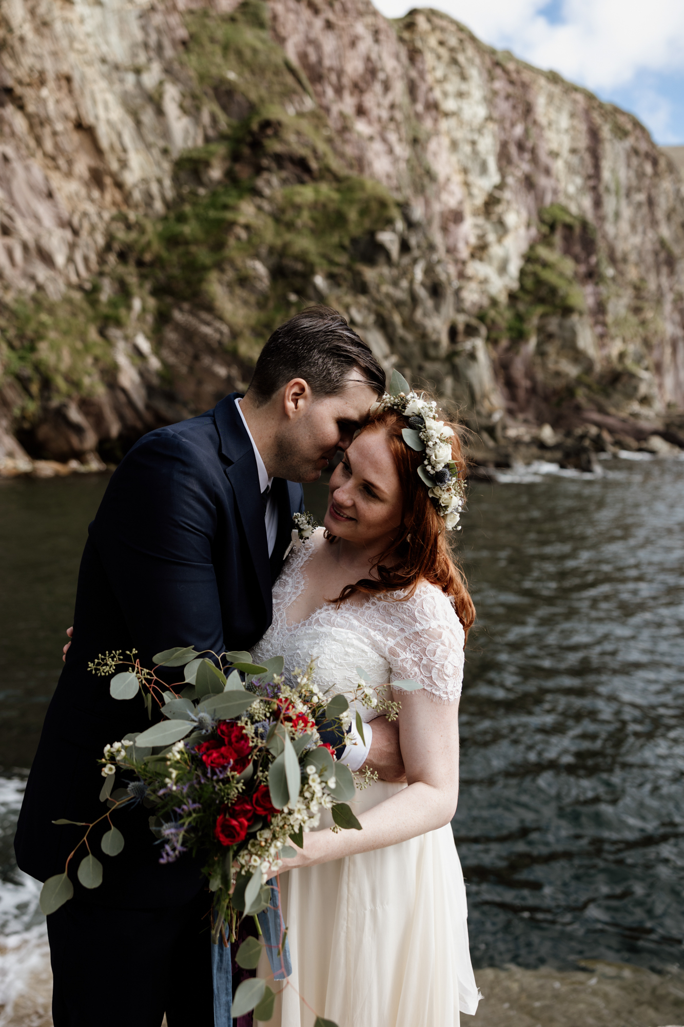 Jill and Bob’s Dunquin Pier Elopement - Cliffside Vows in Dingle 45 01 75