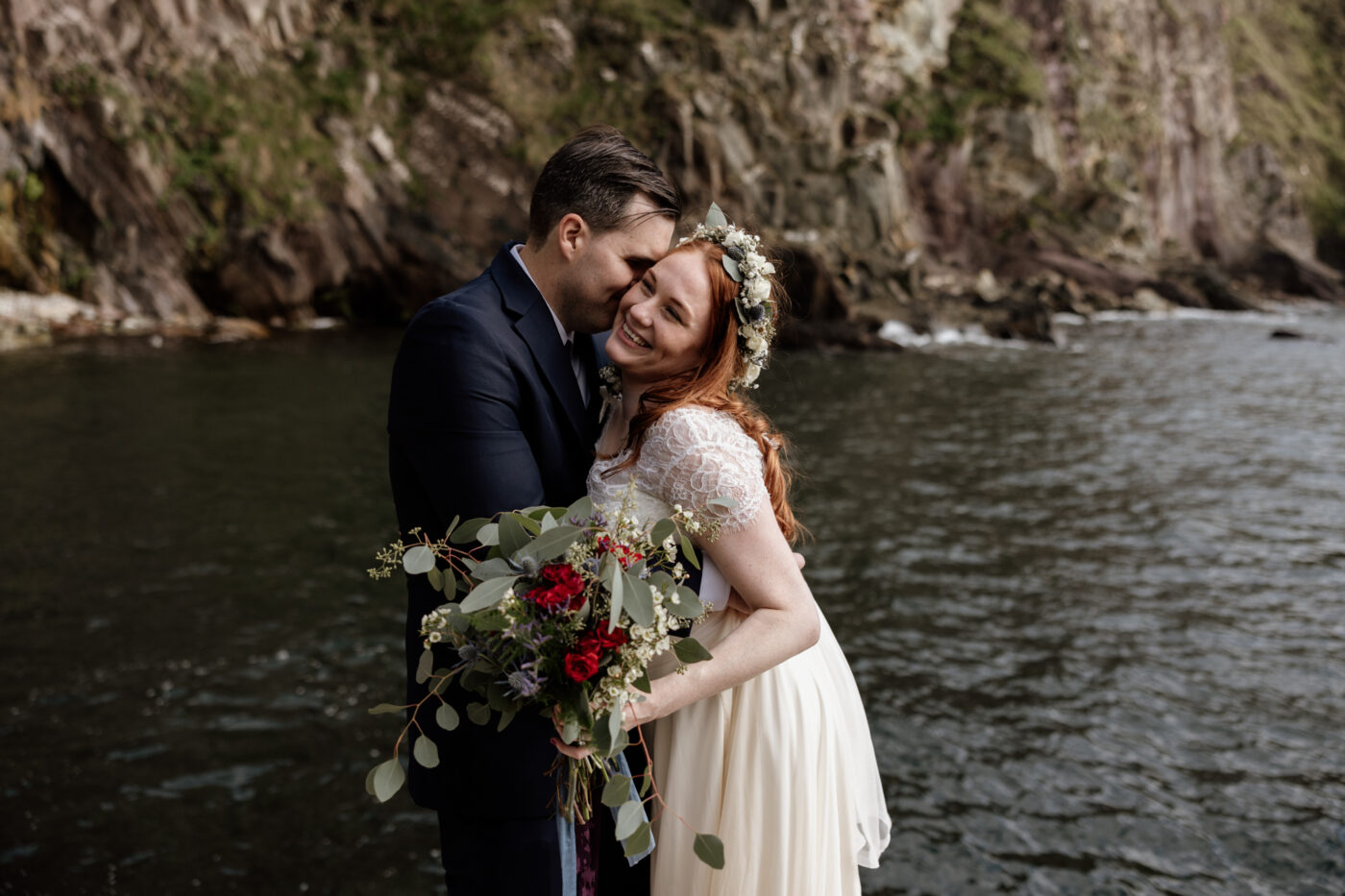 Jill and Bob’s Dunquin Pier Elopement - Cliffside Vows in Dingle 46 01 76