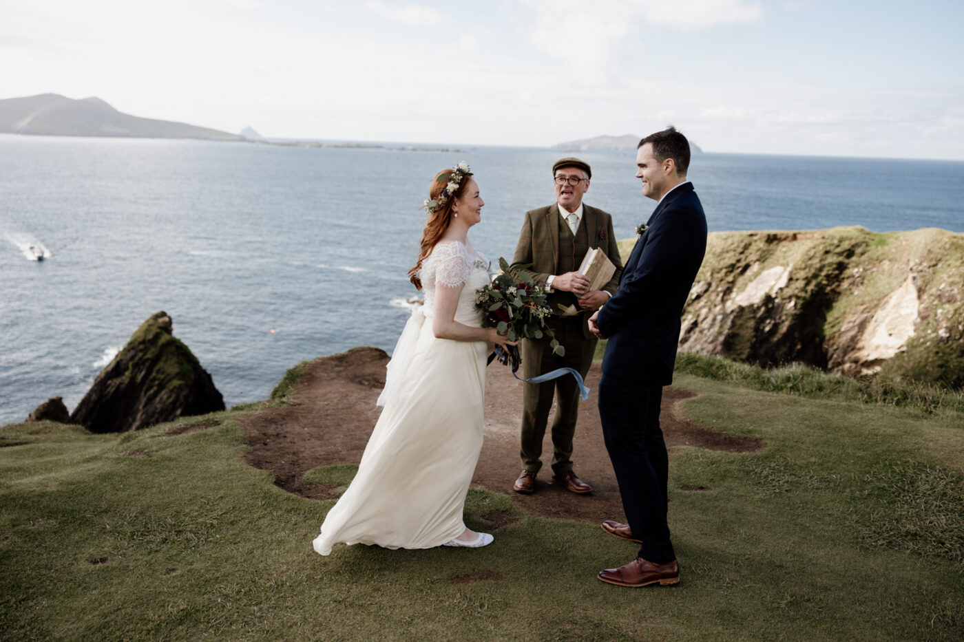 Jill and Bob’s Dunquin Pier Elopement - Cliffside Vows in Dingle 7 01 9