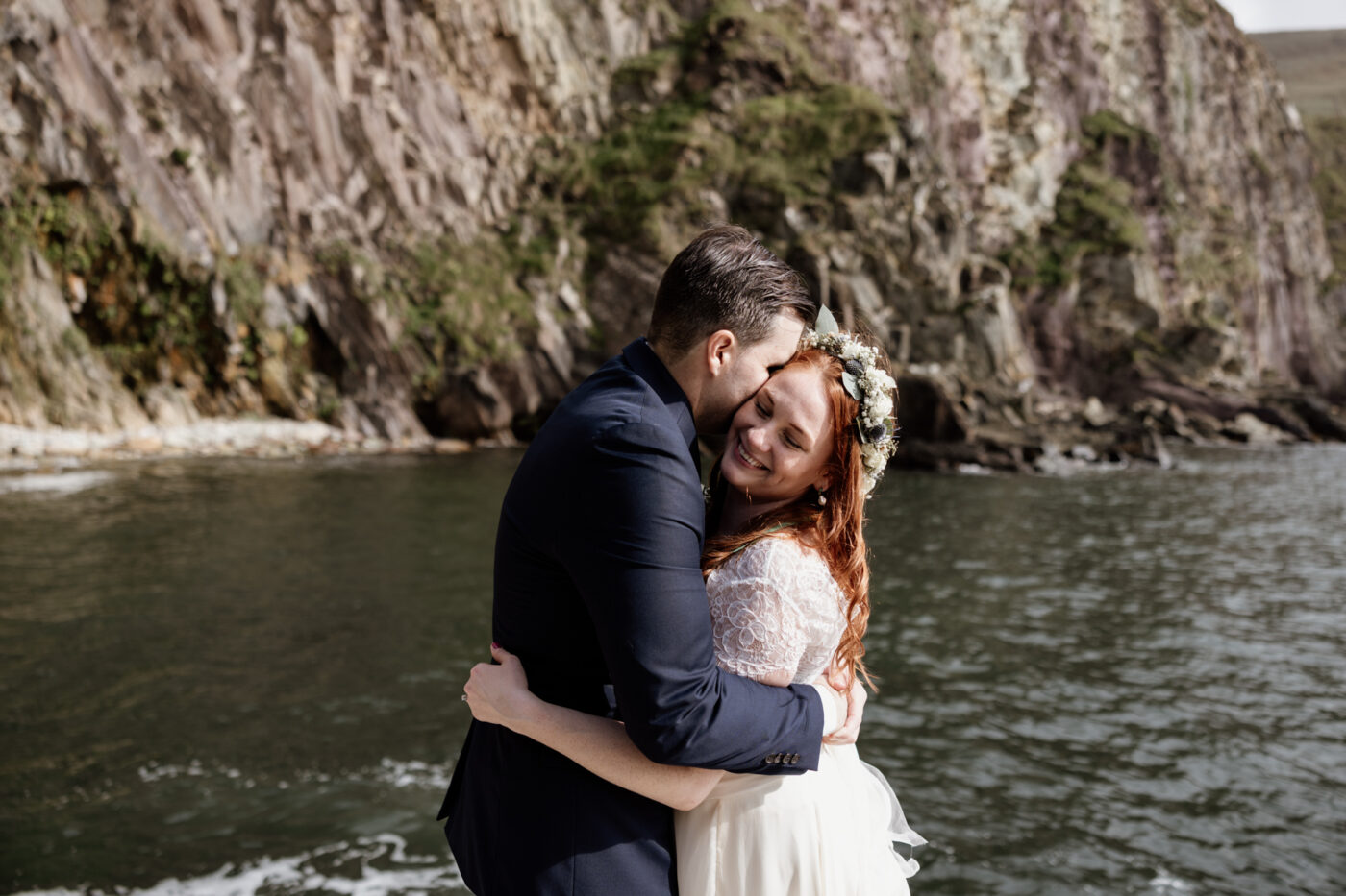 Jill and Bob’s Dunquin Pier Elopement - Cliffside Vows in Dingle 51 01 95