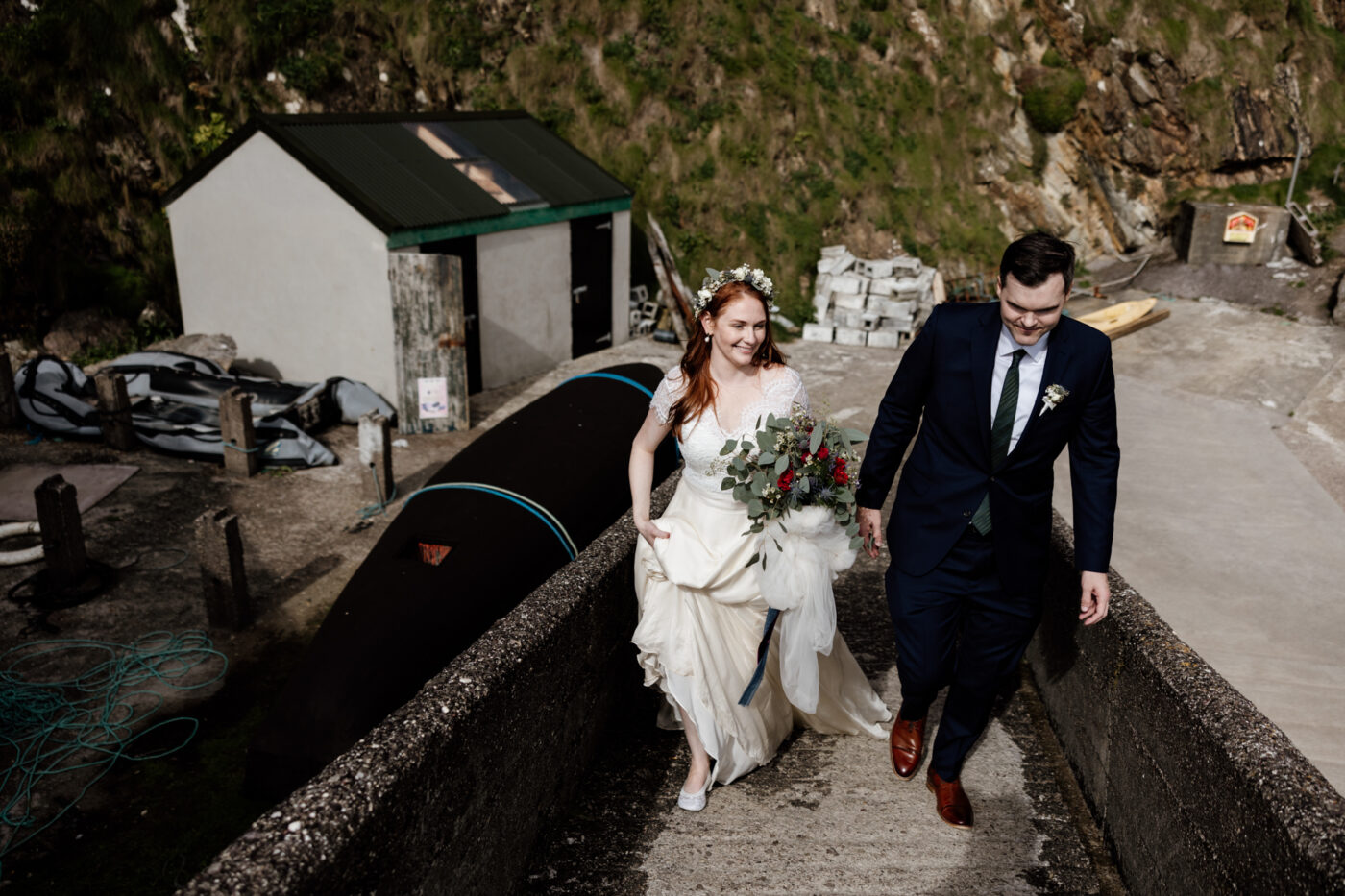 Jill and Bob’s Dunquin Pier Elopement - Cliffside Vows in Dingle 53 01 96
